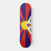 Fahne "Free Tibet" Skateboard (Vorderseite)