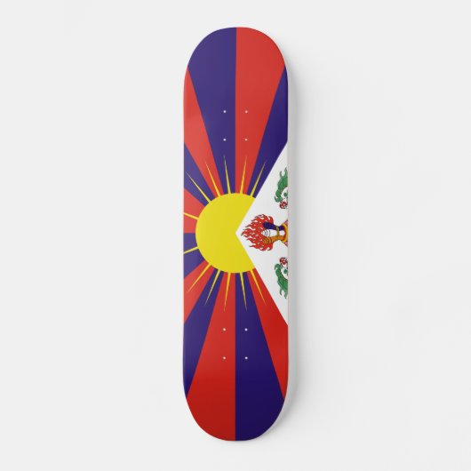 Fahne "Free Tibet" Skateboard (Vorderseite)
