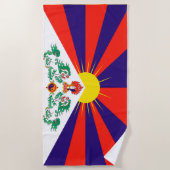 Fahne "Free Tibet" Strandtuch (Vorderseite)