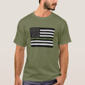 Fahne "Freedom Scriptures Military Green Line" T-Shirt (Vorderseite)