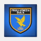 Fahne Friaul-Julisch Venetien Magnet (Vorne)