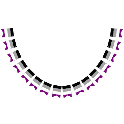 Fahne für Asexualität Wimpelkette (Alle)