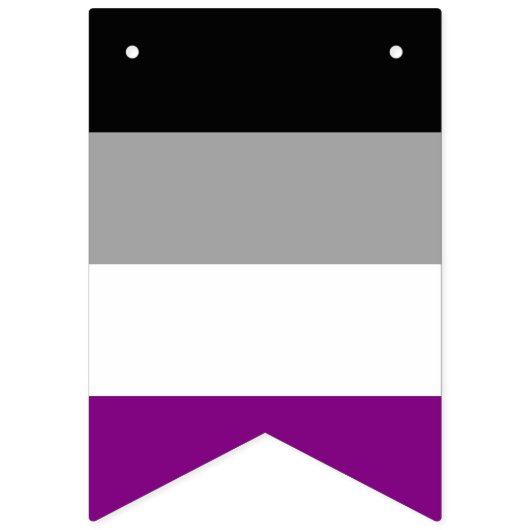 Fahne für Asexualität Wimpelkette (Zweite Fahne)