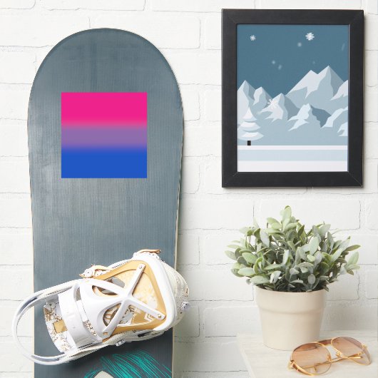 Fahne für Bisexual-Stolz - farbenfrohe Bi-Flagge Aufkleber (Snowboard)