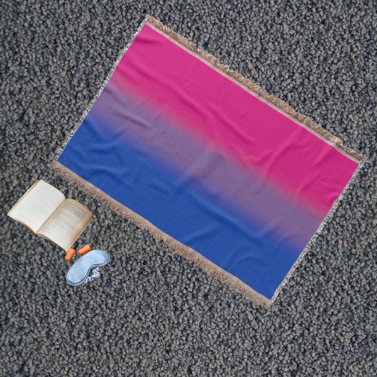 Fahne für Bisexual-Stolz - farbenfrohe Bi-Flagge Decke