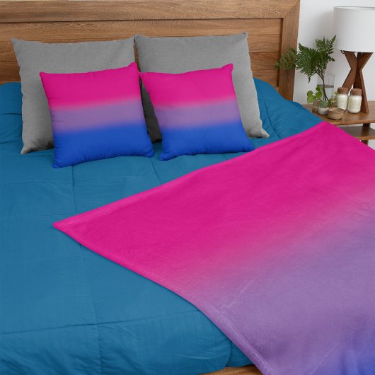 Fahne für Bisexual-Stolz - farbenfrohe Bi-Flagge Fleecedecke