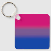 Fahne für Bisexual-Stolz - farbenfrohe Bi-Flagge Schlüsselanhänger (Vorderseite)