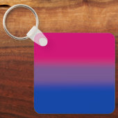 Fahne für Bisexual-Stolz - farbenfrohe Bi-Flagge Schlüsselanhänger (Vorderseite)