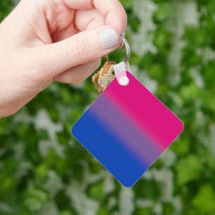 Fahne für Bisexual-Stolz - farbenfrohe Bi-Flagge Schlüsselanhänger