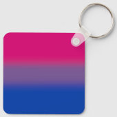 Fahne für Bisexual-Stolz - farbenfrohe Bi-Flagge Schlüsselanhänger (Rückseite)