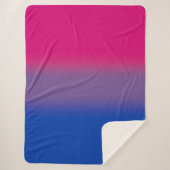 Fahne für Bisexual-Stolz - farbenfrohe Bi-Flagge Sherpadecke (Vorderseite)