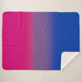 Fahne für Bisexual-Stolz - farbenfrohe Bi-Flagge Sherpadecke (Vorderseite (Horizontal))