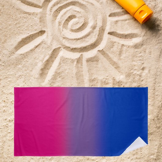 Fahne für Bisexual-Stolz - farbenfrohe Bi-Flagge Strandtuch