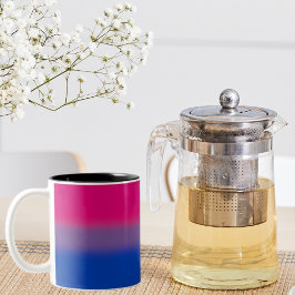 Fahne für Bisexual-Stolz - farbenfrohe Bi-Flagge Zweifarbige Tasse