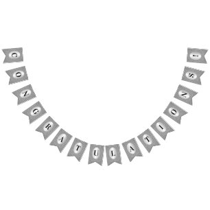 Fahne für das Brennen von Silver Glitzer Wimpelkette