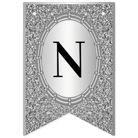 Fahne für das Brennen von Silver Glitzer Wimpelkette (Dritte Fahne)