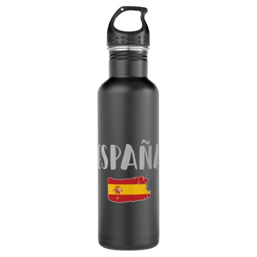 Fahne für das Shirt "Spanien Fußball" Edelstahlflasche (Vorderseite)