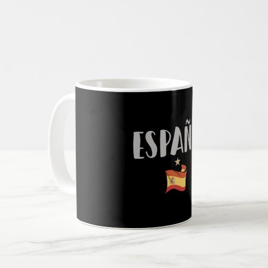 Fahne für das Shirt "Spanien Fußball" Kaffeetasse (Vorderseite Links)