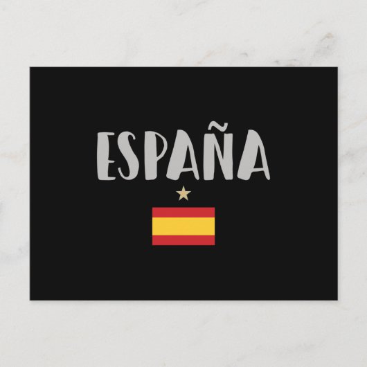 Fahne für das Shirt "Spanien Fußball" Postkarte (Vorderseite)
