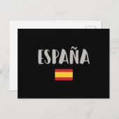 Fahne für das Shirt "Spanien Fußball" Postkarte (Vorne/Hinten)