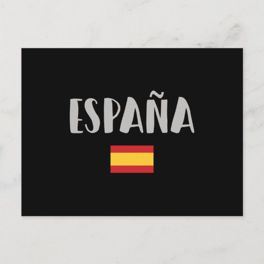 Fahne für das Shirt "Spanien Fußball" Postkarte (Vorderseite)