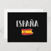 Fahne für das Shirt "Spanien Fußball" Postkarte (Vorne/Hinten)