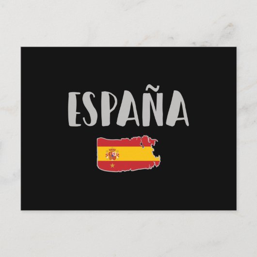 Fahne für das Shirt "Spanien Fußball" Postkarte (Vorderseite)
