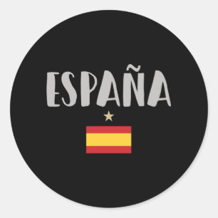 Fahne für das Shirt "Spanien Fußball" Runder Aufkleber