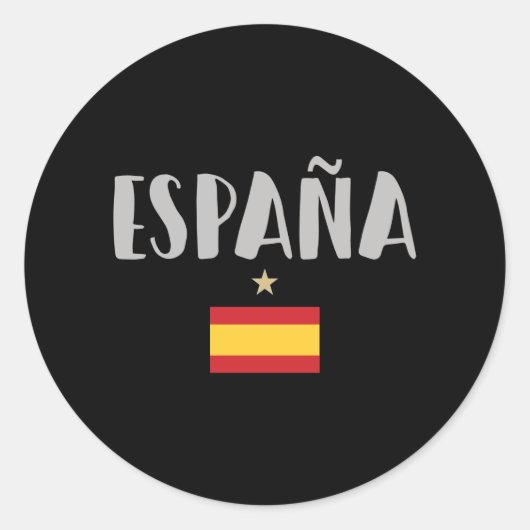 Fahne für das Shirt "Spanien Fußball" Runder Aufkleber (Vorderseite)