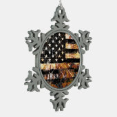 Fahne für den Industriebau Schneeflocken Zinn-Ornament (Links)