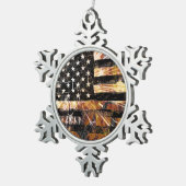 Fahne für den Industriebau Schneeflocken Zinn-Ornament (Rechts)