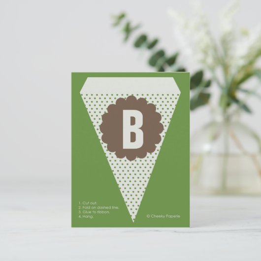 Fahne für die Holzlandeleuchte Postkarte (Stehend Vorderseite)