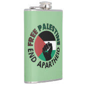 Fahne für ein freies Palästina-Ende der Apartheid Flachmann (Rechts)