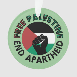 Fahne für ein freies Palästina-Ende der Apartheid Ornament