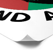 Fahne für ein freies Palästina-Ende der Apartheid  Poster (Ecke)