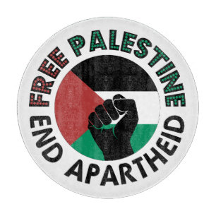 Fahne für ein freies Palästina-Ende der Apartheid Schneidebrett