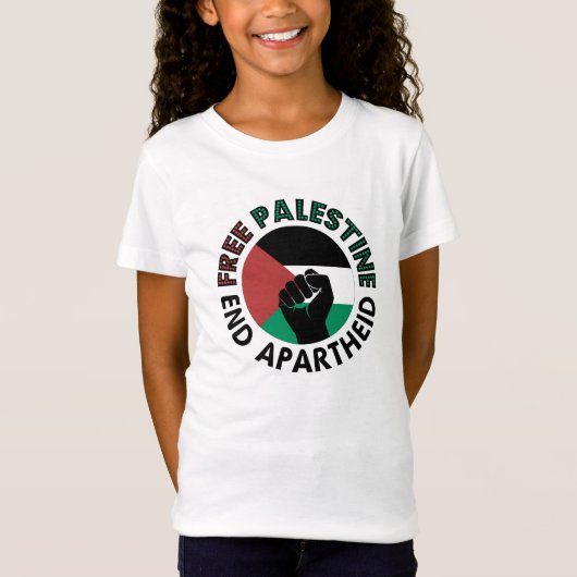 Fahne für ein freies Palästina-Ende der Apartheid  T-Shirt (Vorderseite)