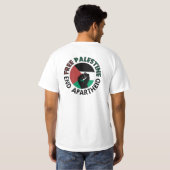 Fahne für ein freies Palästina-Ende der Apartheid  T-Shirt (Schwarz voll)