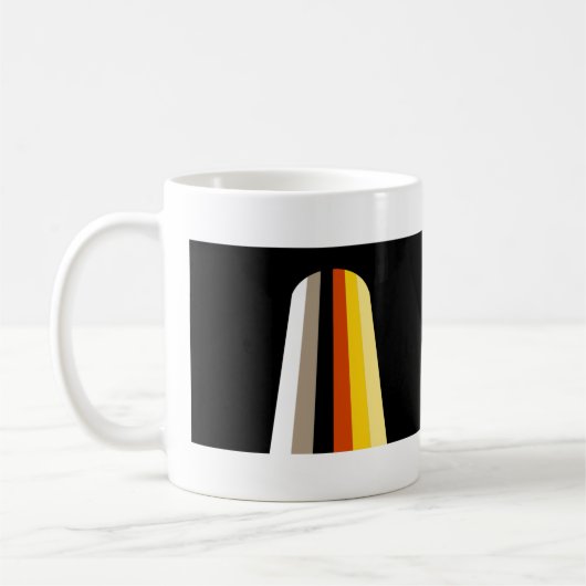 Fahne für lange Haare Kaffeetasse (Links)