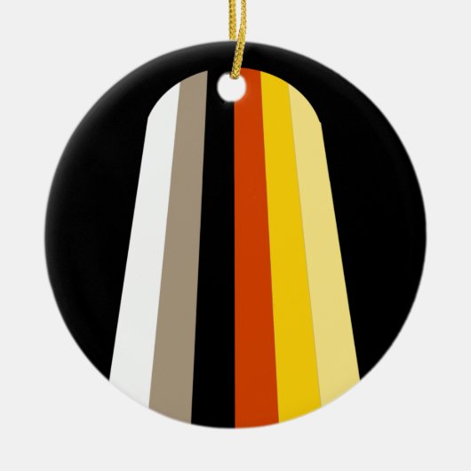 Fahne für lange Haare Keramik Ornament (Vorne)