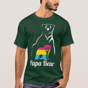 Fahne für LGBT Pansexual Papa Bear Pan Prilag T-Shirt