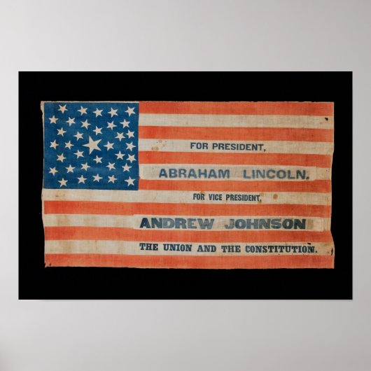 Fahne für Lincoln Johnson-Kampagne Poster (Vorne)
