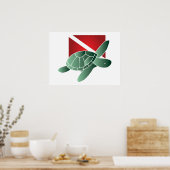Fahne für Meeresschildkröten Poster (Küche)