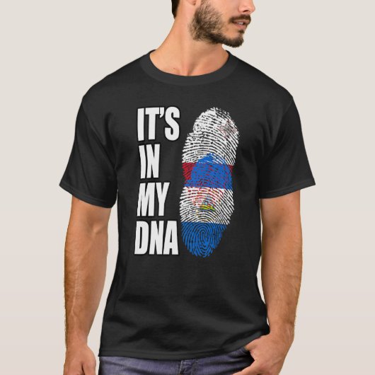 Fahne für nicaraguanische und maltesische Mix-DNA- T-Shirt (Vorderseite)