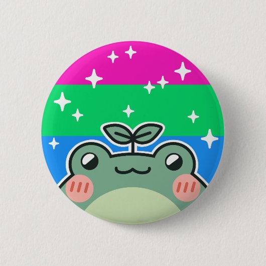 Fahne für polysexuelle LGBT Button (Vorderseite)