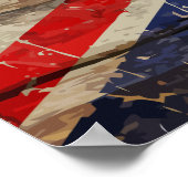 Fahne für Vintage Buchsen aus Holz Poster (Ecke)