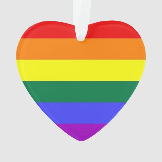 Fahne "Gay Lesbian LGBT Rainbow Prilag" Ornament (Rückseite)