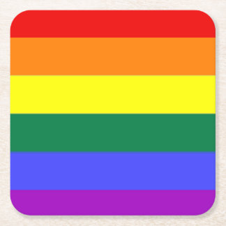 Fahne "Gay Lesbian LGBT Rainbow Prilag" Rechteckiger Pappuntersetzer