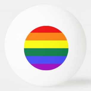Fahne "Gay Lesbian LGBT Rainbow Prilag" Tischtennisball