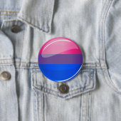Fahne "Glossy Round Bisexuality" Button (Beispiel)